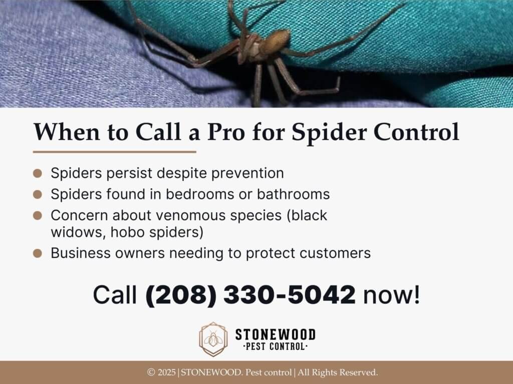 Spider crawling on fabric- Four reasons to call a pro for spider control.