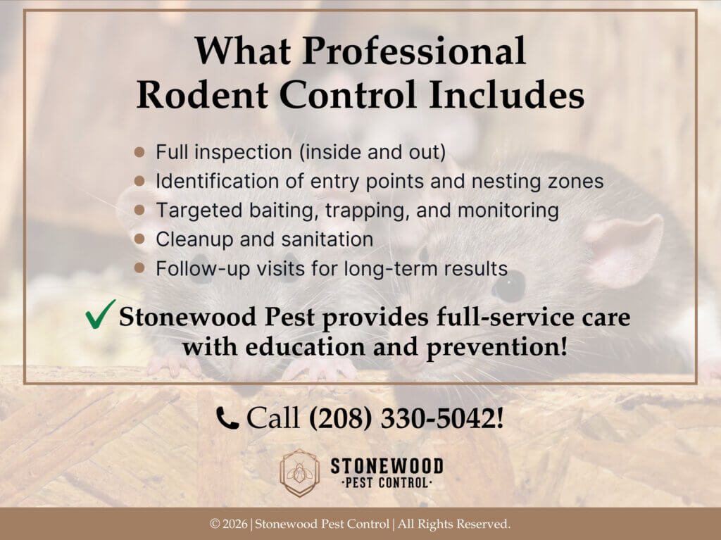 Five services professional rodent control includes.